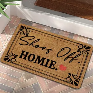 Letter Pattern Door Mat, Non-slip Entrance Door Mat, Welcome Doormat with Anti-slip Rubber Back for Home Decor