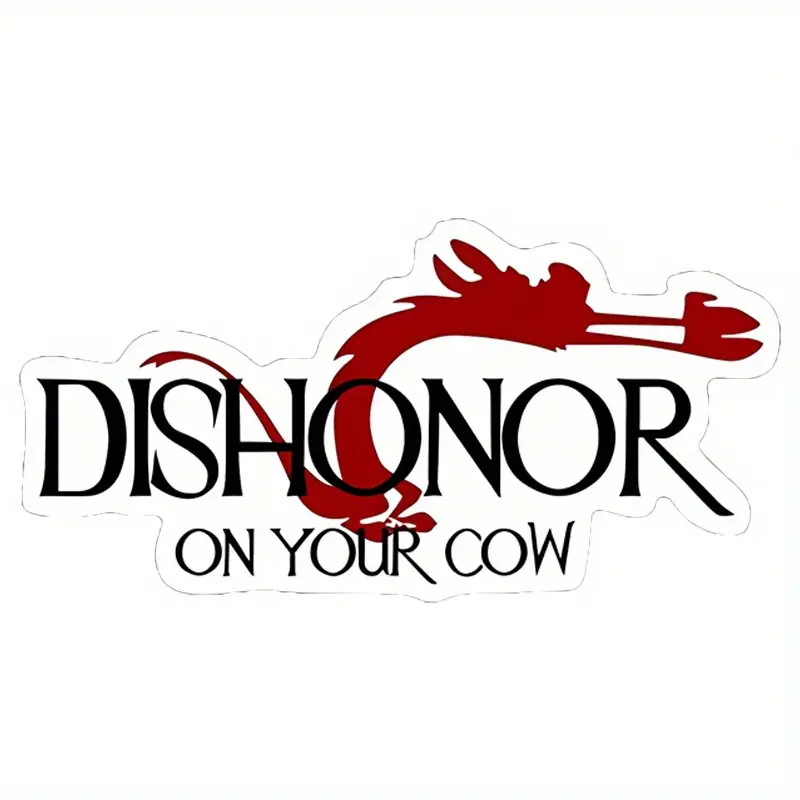 Shame Your Cow - Graphic Stickers, Dragon Sticker, Side Decals, Automobile Decals - Suitable for cars, walls, laptops, phones, windows, trucks