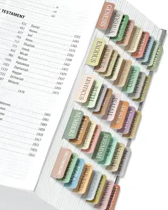 Laminated Bible Tabs for Study, Large Print Neutral Tabs for Easy Navigation - Boho Theme, Bible Index Tabs for Women & Men prayer journal