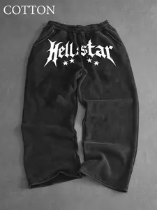 Comfortable Cotton Fabric Casual Pants, Autumn Winter New Straight Leg Men's Joggers, Outdoor Sports Long Pants for Women, Runner Pants