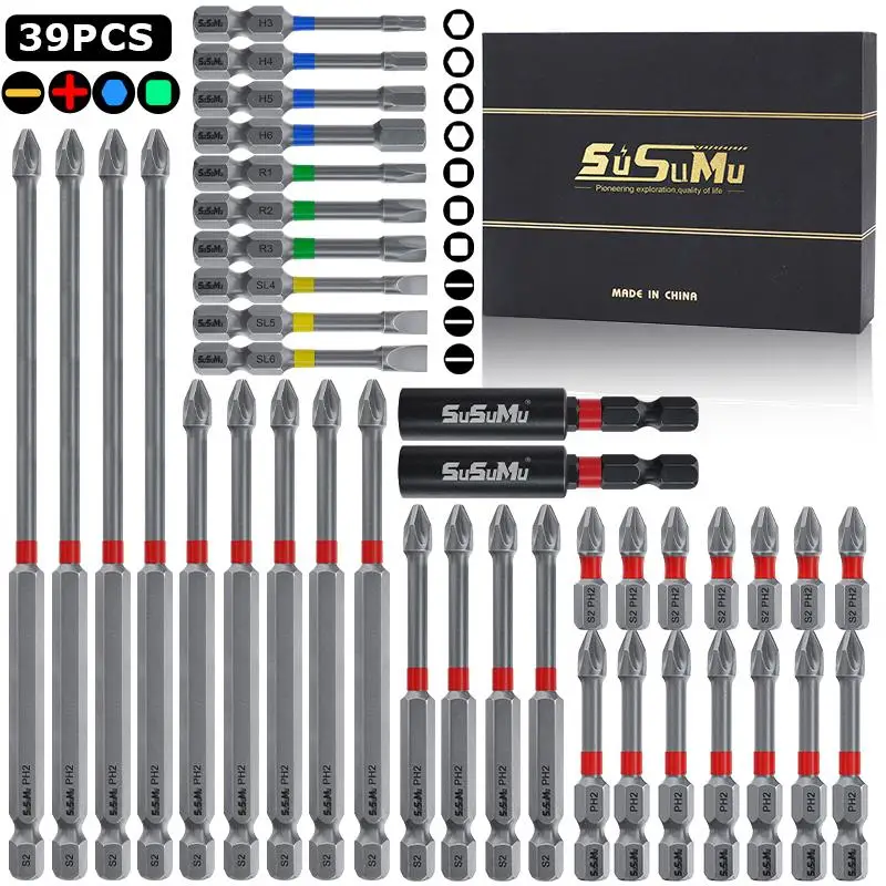 Magnetic Impact Phillips Drill Bit Set, 1/4 Inch Hex Shank Drill Bit Set, Insert Drill Bit Set, Power Tool Accessories, Halloween Gifts, Heavy Duty