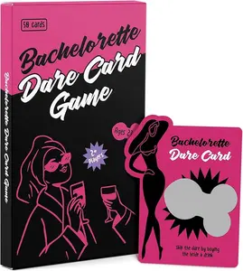 Adult Scratch Off Drinking Game Cards, 50 Funny Party Challenges with Reusable Stickers, Icebreaker Game for Bachelorette Party, Girls Night, Bachelor Party & Birthday Celebrations