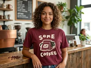 Some Coffee Graphic T-Shirt – Cute Aesthetic Coffee Lover Tee, Casual Unisex Shirt