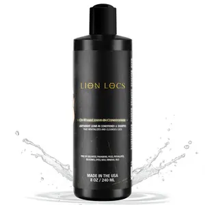 Lion Locs 2 in 1 Shampoo and Conditioner Organic Co Wash with No Buildup for Comfort - Lightweight Vegan Haircare Cleanser & Hydrate Moisturizer for Dreads, Dreadlocks, Sisterlocks, Faux Locs and More. Hydrating and Cleansing At The Same Time!