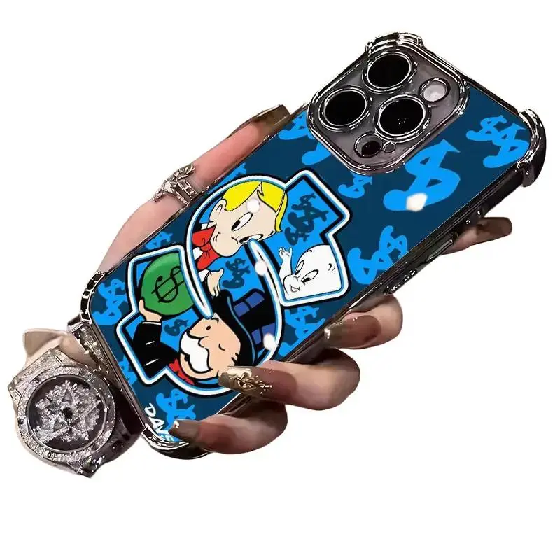 Vintage Cash Graffiti Urban Cartoon Soft Silicone TPU Shockproof Custom Phone Shell Multi-Device Fit iPhone 11 to 17 Series & Samsung S22-S25 Ultra Hip Hop Street Style Phone Accessory Covey Studio