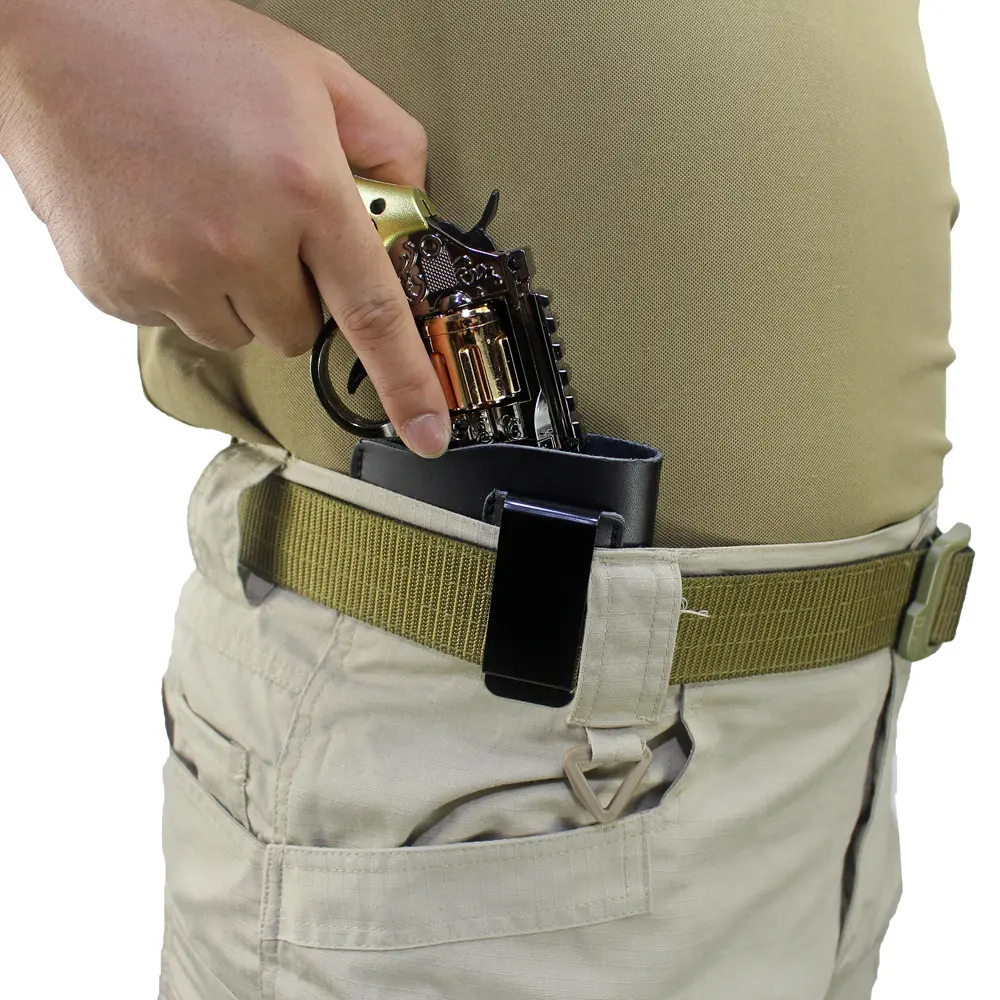 Tactical Universal Concealed IWB Leather Gun Holster, Right-Hand Hunting Accessory for Most 38 Special & J Frame Revolvers, Universal Holster, Concealed Holster