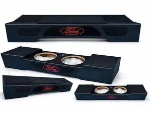 QPower QLFORD102009DF Dual 10" Sub Box Ford F150 F250 F350 Crew Cab