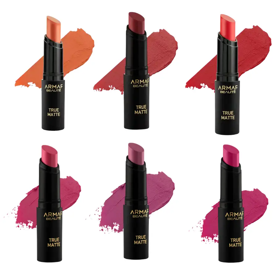 Armaf True Matte Lipstick - 5g Vegan Lipstick for Adults, Lightweight, Long-Lasting, Intense Color, Smooth Finish, Moisturizing Wear, Lip Care, Antioxidant Support, Glow Up, 6 Months Shelf Life, All Skin Types, Beauty & Personal Care Cosmetic, Beauty Prod