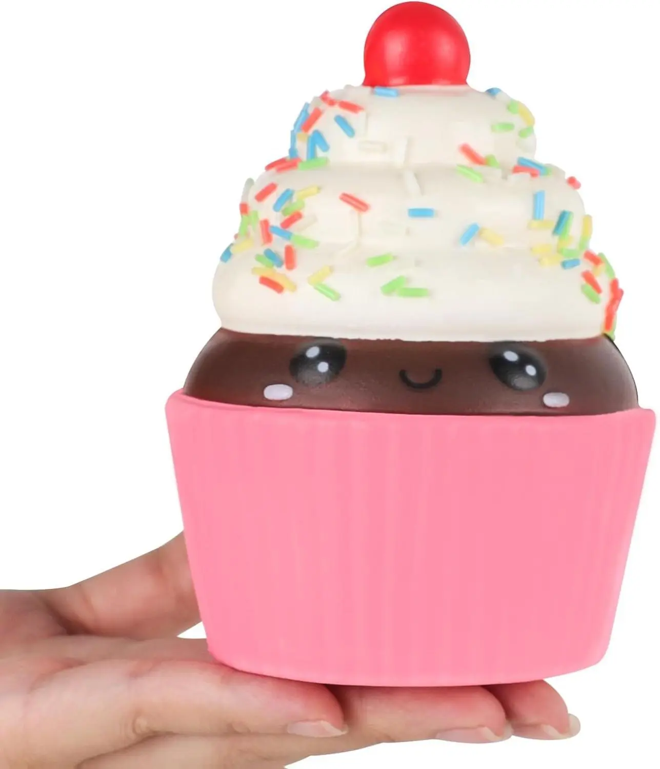 Anboor Foam Squishies Cake Slow Rising Squish Toy for Kids Soft Ice Cream Cake Scented Stree Relief Realistic Food Cute Squeeze Squish Toy Gift for Kids & Adults Sprinkle Shedding Is Unavoidable