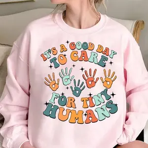 It's A Good Day To Teach Tiny Humans Sweatshirt/Hoodie - Teacher Tee, Teacher Sweatshirt, Gift For Teacher, Back To School Shirt, Groovy School Crewneck