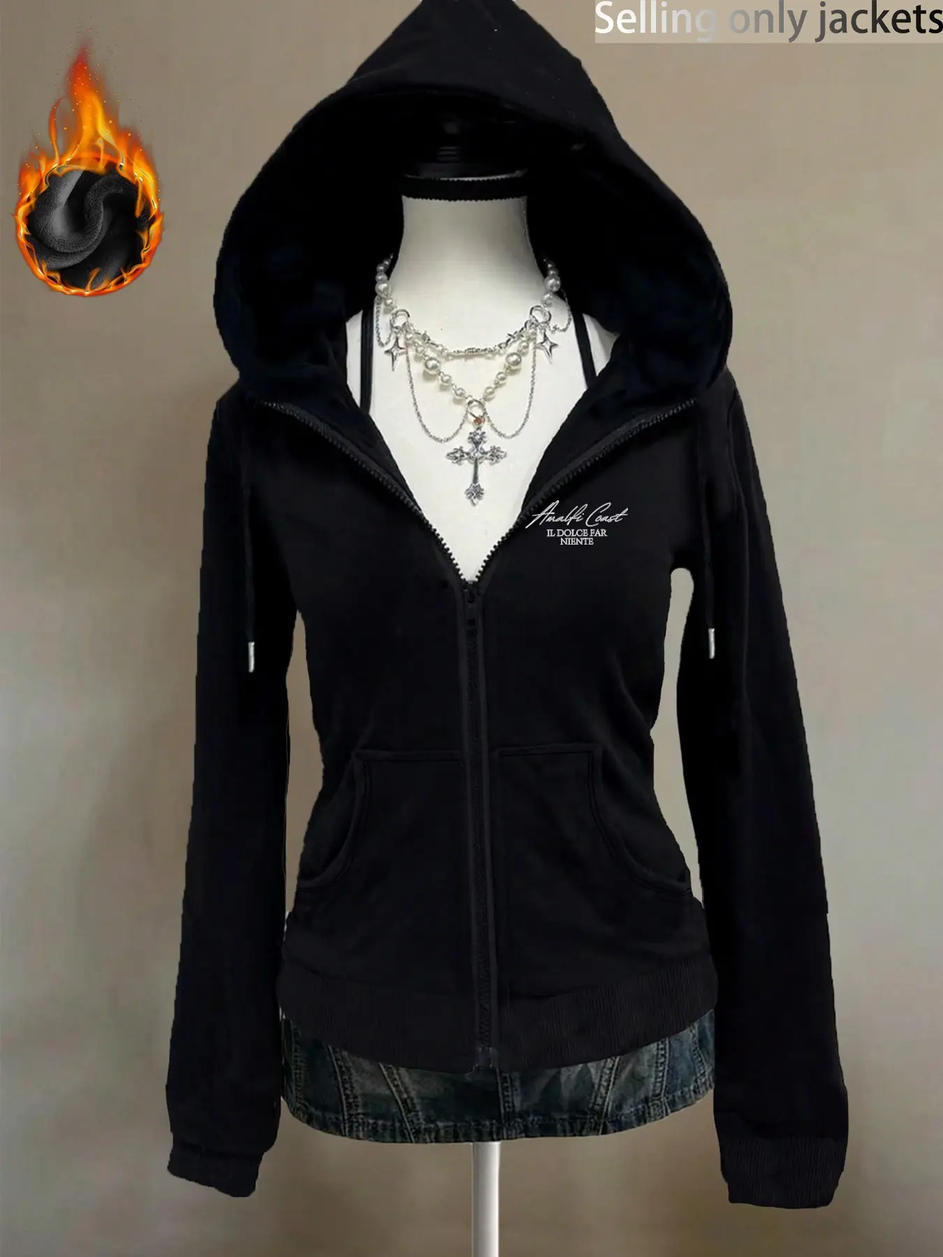 y2k fur hood jacket - TikTok Shop