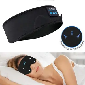Breathable Wireless Sleep Headphones, Sports Headband with Wireless Mic, HiFi Sound Quality, Bluetooth-compatible Earbuds for Sleep and Sport