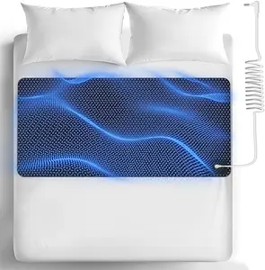 Groundbam Black Sleep Bed grounding pad,Non slip PU leather grounding pad,Mattress Pads and Toppers for All Seasons