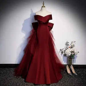 Dress Wine Red Evening Dress 2025 New One Shoulder Light Women's Dress Winter Formal Dress red wedding prom dress river gown dahlia gown ball gown bodycon dress Womenswear Comfort Festival Basic Minimalist Sleeveless formal dresses women Workwear Burgundy