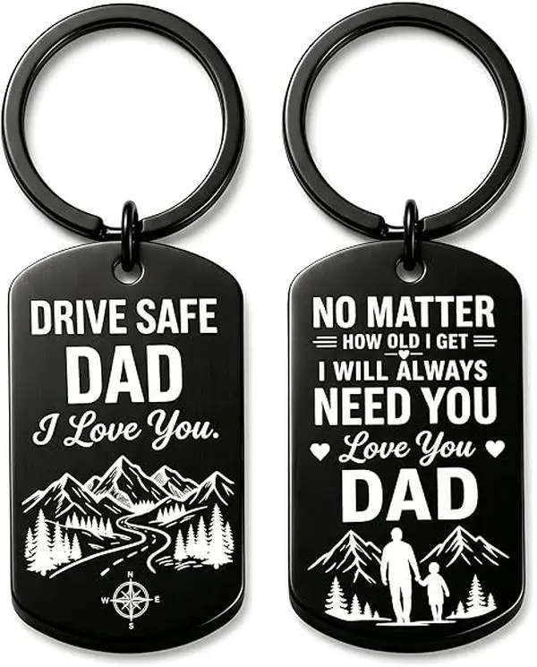 Fathers Valentines Day Gifts for Him Dad Stocking Stuffers for Men Drive Safe Keychain Boyfriend Christmas Husband, Father's Day Gifts, Mens Gifts