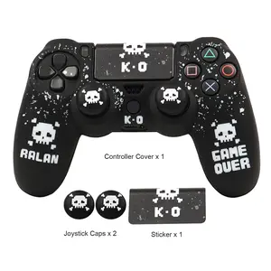 For PS4 Controller Cover Laser Engraving Anti-Collision Full Protection Cover for PS4 Slim Pro Games Controller Accessories Console Controller Accessories Gaming Accessories