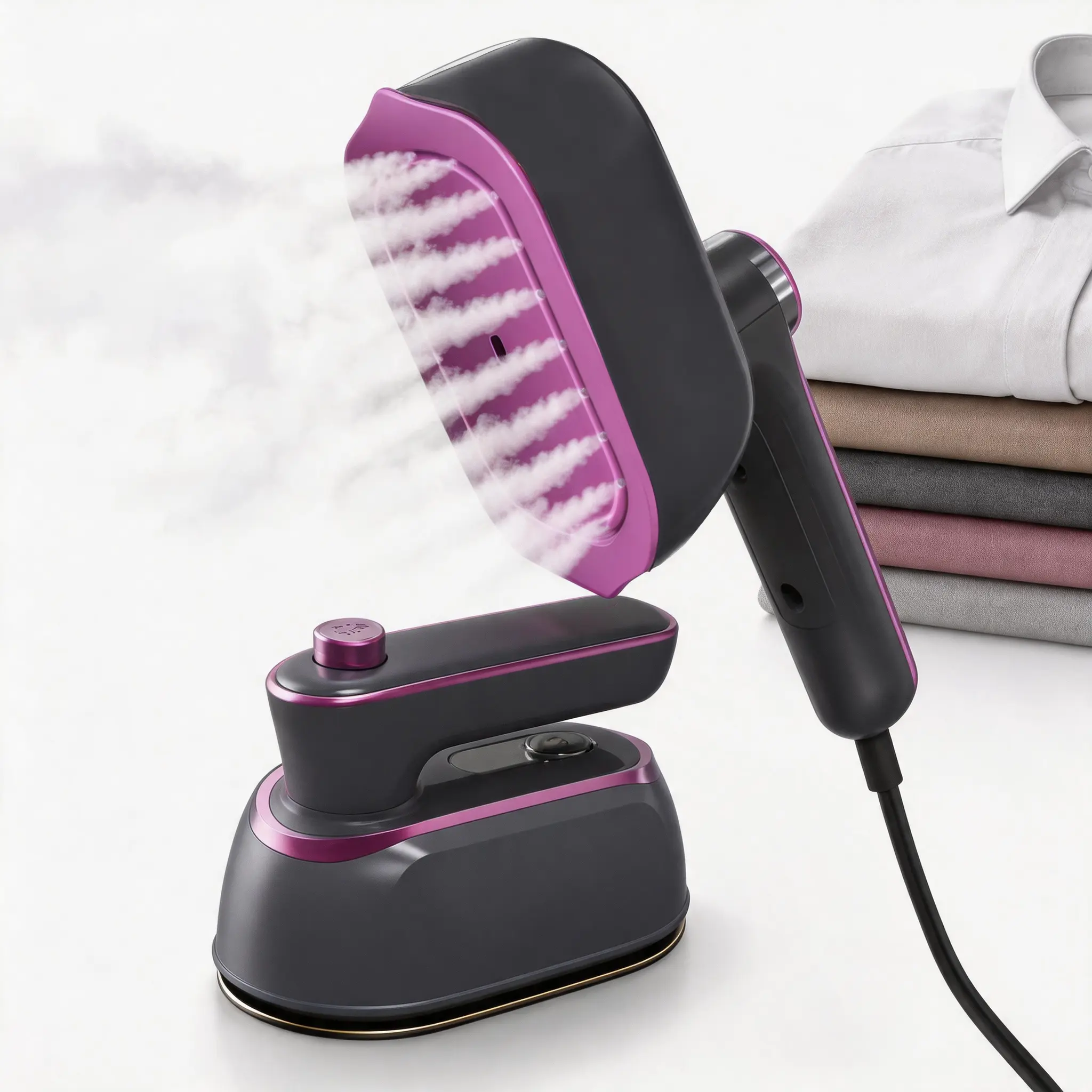 Travel Must-Have & Fits Carry-On | Foldable Iron | Powerful 2-in-1 Dry & Steam, 5s Fast Heat & 180° Rotatable