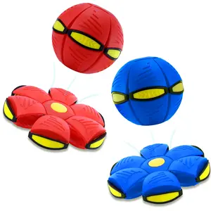 Magic Metaball, Magic Bouncing Ball,  Magic Flying Saucer Interactive Pop-Up Transform Toy, Family Interaction Red and Blue Bouncy Ball, Delay Frisbee Flying Disc Toy