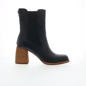 Kork-Ease Arline KE0022203 Womens Black Leather Ankle & Booties Boots