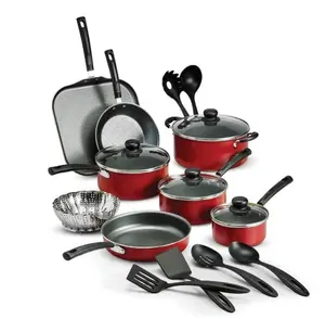 Tramontina Primaware 18 Piece Non-stick Cookware Set, Red