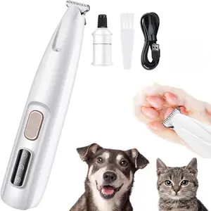 Rechargeable Pet Hair Trimmer Kit, Pet Paw Trimmer, Cordless Quiet Dog Trimmer for Grooming with LED Light, Small Dog Grooming Clippers for Dogs & Cats, Pet Grooming Tool, Grooming Trimming Tool, Waterproof, low noise pet shaver