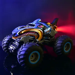 2025 Remote Control Shark Toy Truck, 2.4Ghz All-terrain Remote Control Shark Car, 1:16 Monster Truck Remote Control Truck, Rechargeable Battery, Ideal Gift For Boys And Girls, Perfect Birthday Gift