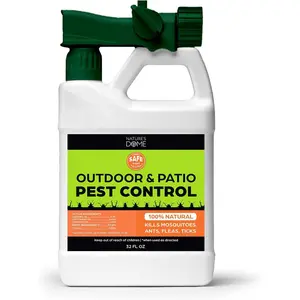 Nature’s Dome Outdoor Bug Spray – Flea, Tick & Mosquito Yard Treatment – Plant-Based Insect Repellent with Essential Oils – Safe for Pets, Kids & Plants – 32 oz Ready-to-Use