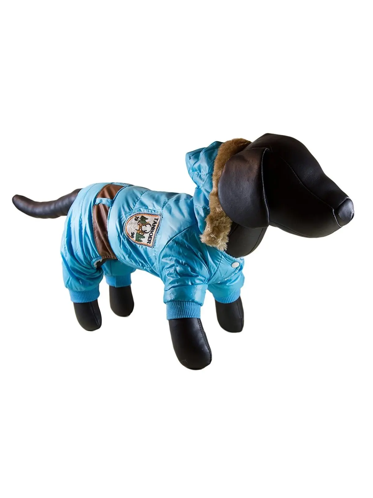 Petcessory DW03AXL Light Blue Warm Parka 4-Leg Dog Hoodie Jacket - Extra Large