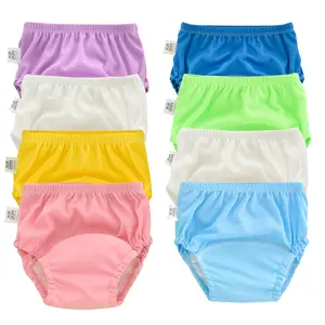 8-Pack Baby Training Briefs - Soft and Breathable Potty Training Pants for Boys and Girls, Colorful Potty Training Shorts, Simple Design for Baby Underwear