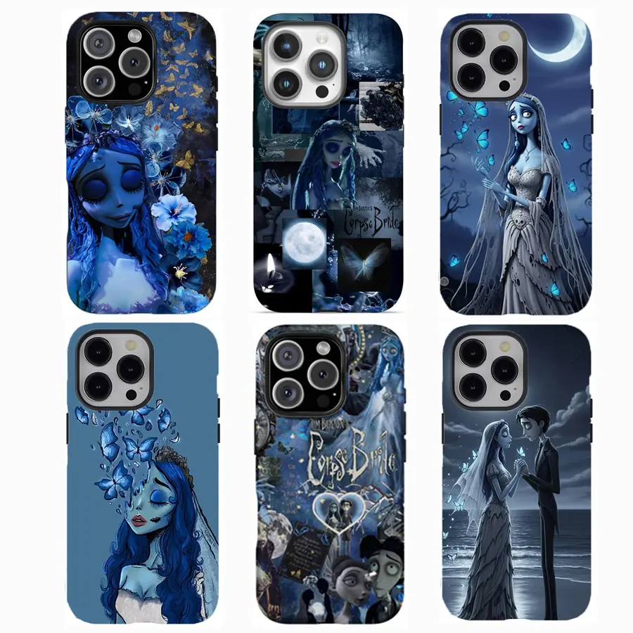 Y-C0rpse Bride Patchwork Pattern Wall Paper phone case,Blue patchwork Phone Case，for iPhone 16 15 14 13 12 11 17Pro Max,for Samsung S25 S24 S23 S22 Ultra,Protective Cover,give her/him a gift for Christmas and Thanksgiving