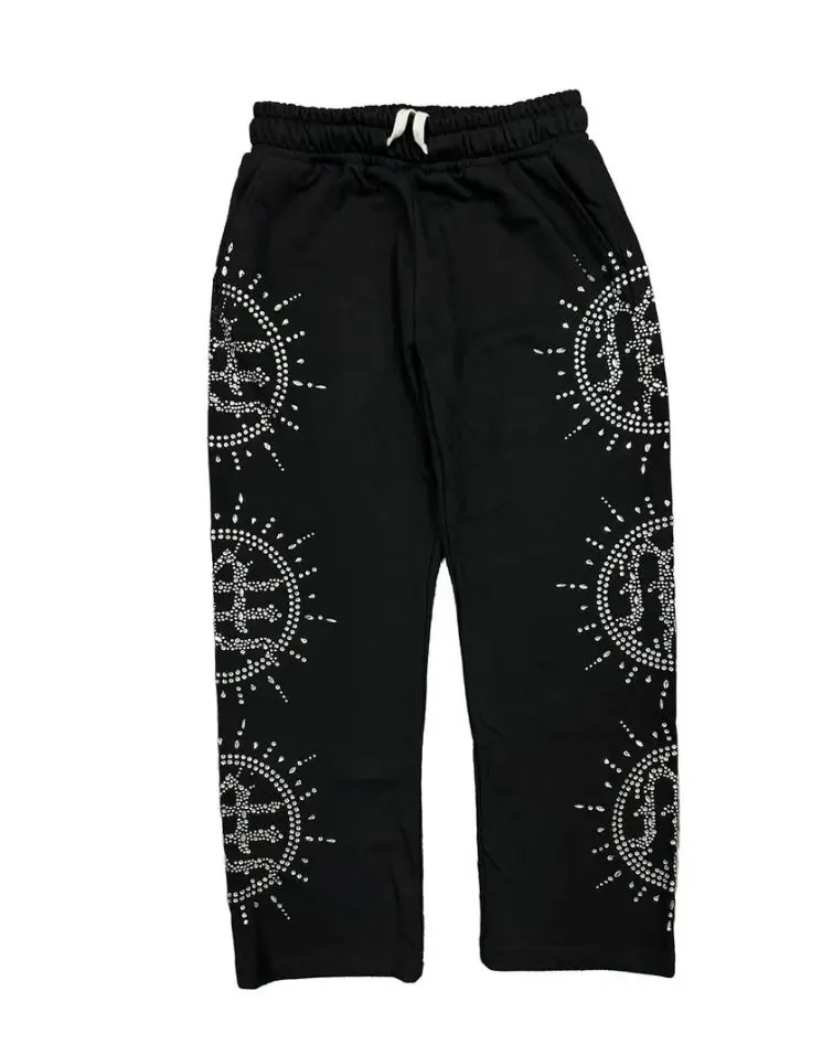 Mixed Emotion 'Eclipse' Black Rhinestone Sweats
