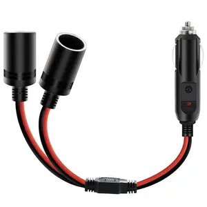 Nilight 1 to 2 Car Splitter Plug Socket with 15A Inline Fuse