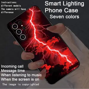 Colorful intelligent voice controlled luminous phone case suitable for S26Ultra/S25Ultra/S24/S22Ultra/S23Ultra/S21Ultra/S20Ultra/S10+/S9+/S10 5G/Note20Ultra/Note10+/Note8/Zfold 7/Zfold 6/Z Flip7/Z Flip6  Intelligent luminous voice controlled phone case -