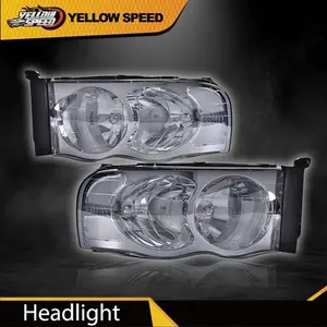 Smoke/chrome Headlights Left & Right Fit For 2002-2005 Dodge Ram 1500 2500 3500