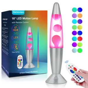 16" LED Motion Lamp with Remote Control - 17 Colors Customizable & Loop, 4 Dynamic Modes, 8-Hour Timer, Ideal for Kids Adults, Bedroom Office, Indoor Christmas Decorations