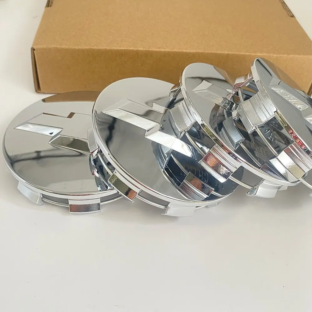 4PCS 83mm Gloss Wheel Rim Center Hub Caps Emblem For Surburban Silverado Tahoe