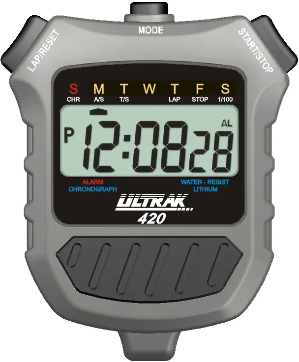 Ultrak 420 Cumulative Split Stopwatch Timer, Sport, Lithium Battery, Electronic Stopwatch, Measures Up To 24 Hours