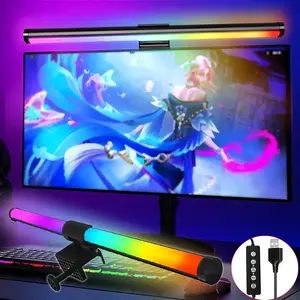 40cm/15.75inch Monitor Light Bar with RGB Backlight, Ambient Led Lights, Colorful Ambient Light, USB LED Screen Light, No Screen Glare, Eye Protection for Home Office, Atmosphere Lighting