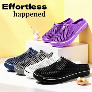 Hole Clogs for Men | Lightweight Breathable Slip, Casual Unisex Beach Garden Slides, Quick-Dry Outdoor Slippers, Multiple Colors