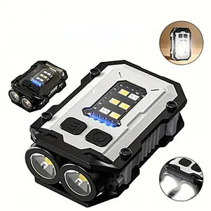 Mini Handheld Flashlight, Rechargeable Keychain Light, Super Bright LED Clip-On Cap Light, Multi-function High Power Flashlight with Power Display, High Performance Flashlight, Metal Back Clip, Magnetic Base, Portable LED Flashlight