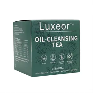 Pure Organic Herbal Tea Bags (10 Count) - 9 Ingredient Formula: Multi-Petal Red Rose, Tartary Buckwheat, Cassia Gentle Herbal Oil Flush Tea