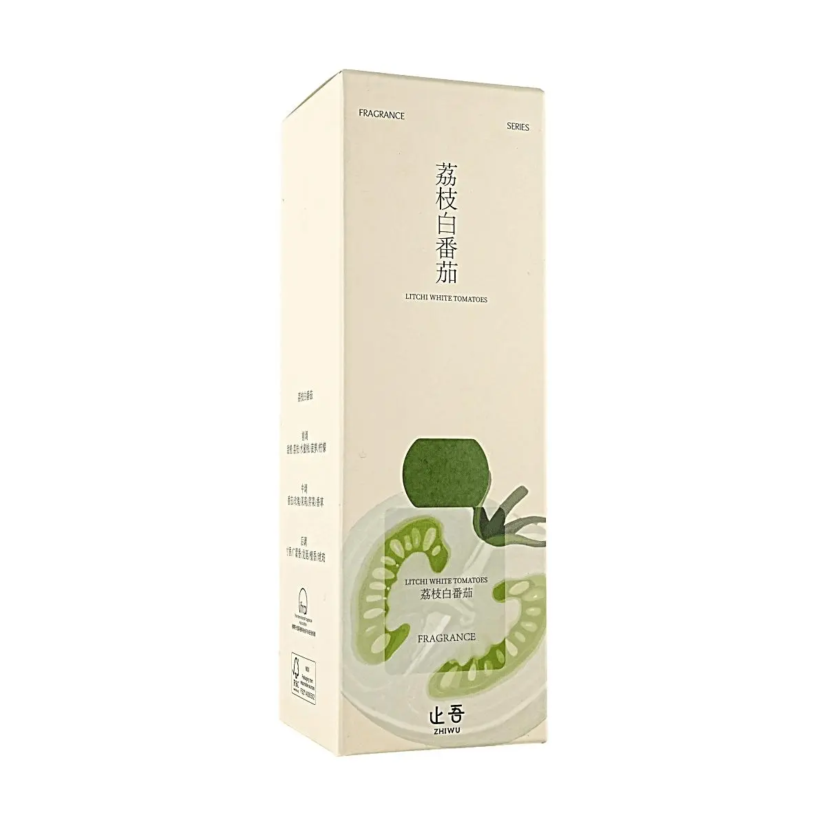 Zhiwu Litchi White Tomato Reed Diffuser 120ml - Natural Fruit Scent Home Fragrance