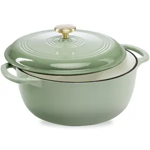 Best Choice Products Enamel Cast-Iron Dutch Oven, 6 Qt & 7.5 Qt – Heavy-Duty Cookware w/ Lid & Dual Handles, Multiple Colors