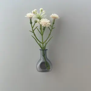 Mini Magnetic Small Vase Fridge Magnet DIY Craft Accessory Glass Bottle Cat Whisker Collection Jar Creative Desktop Decoration Flower Magnets