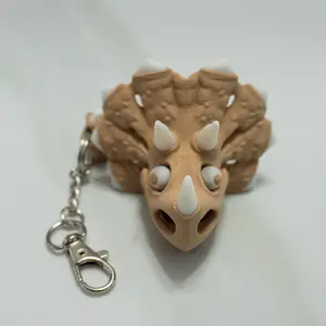 Triceratops Keychain | Articulated Dino Fidget Keychain