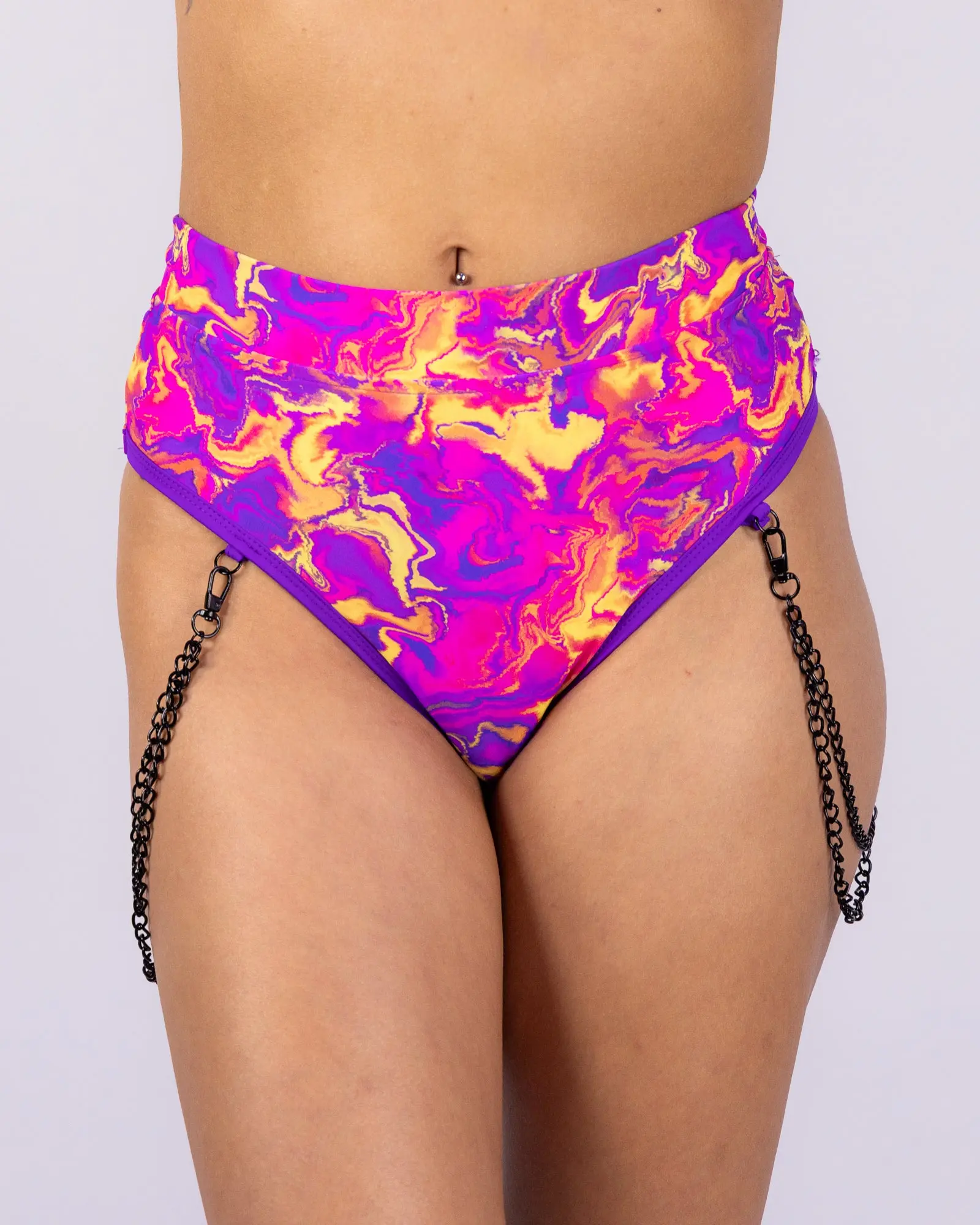Ultraviolet Vision Women's Chain Scrunch Cheeky Shorts