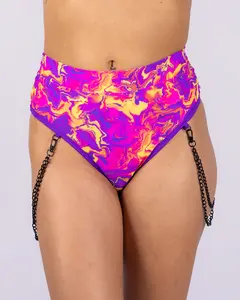 Ultraviolet Vision Women's Chain Scrunch Cheeky Shorts