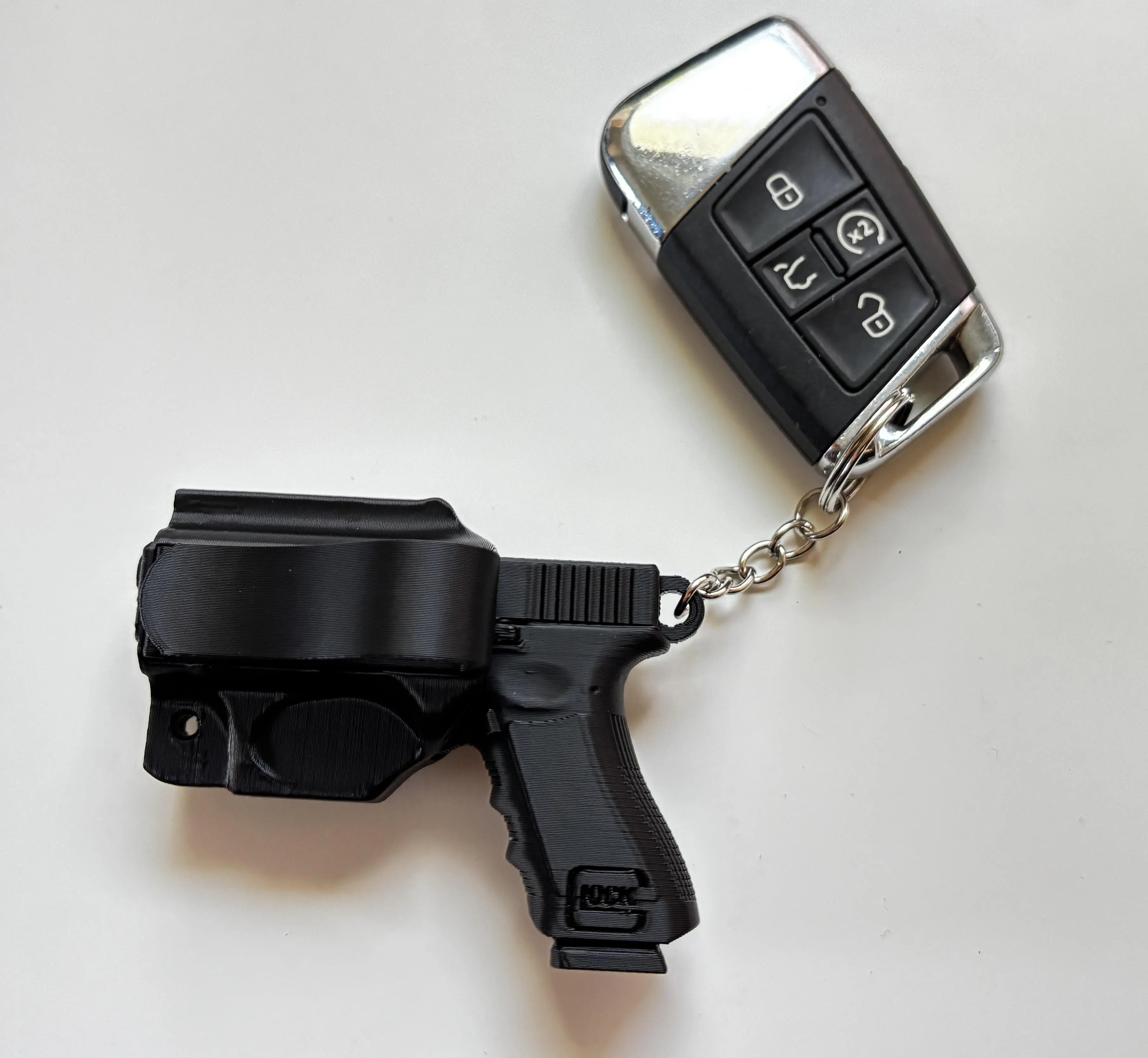 3D Printed PLA Novelty Fidget Keychain, Stress-Relief Daily Carry Pocket Accessory with Carry Case, Gift for Collectors – Movie, Animation, Military, Uniform, Independence Day Themed