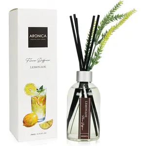 Aronica Lemon Scented Air Freshener, Reed Diffuser Scent for Apartment, Lemon Infussd Room Freshener, Citrus House Scent, New Apartment Essentials, House Warming Gifts New Home