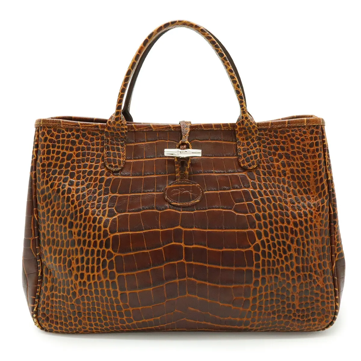 Pre-owned Longchamp Calfskin Tote Bags Roseau Leather Tote Bag